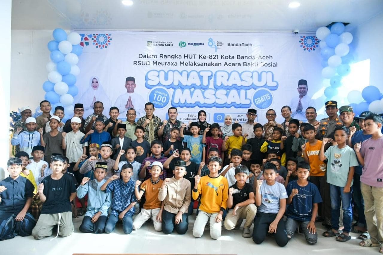 100 Anak Banda Aceh Disunat Gratis dalam Bakti Sosial RSUD Meuraxa
