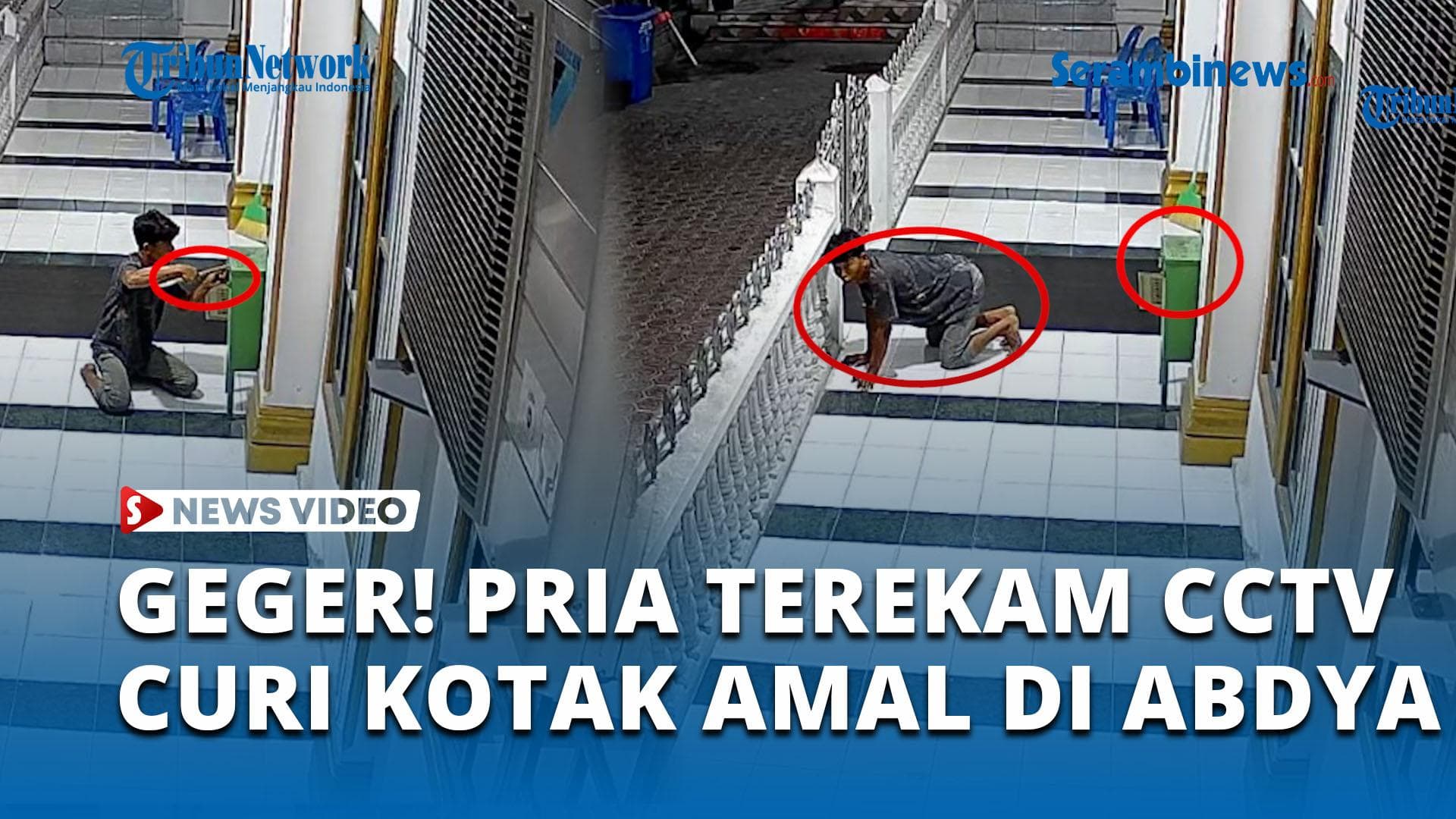 Pencuri Kotak Amal di Mushala Istiqamah Abdya Terekam CCTV, Uang Habis