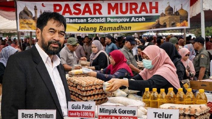 Mualem Gencarkan Pasar Murah Jelang Ramadhan di Seluruh Aceh