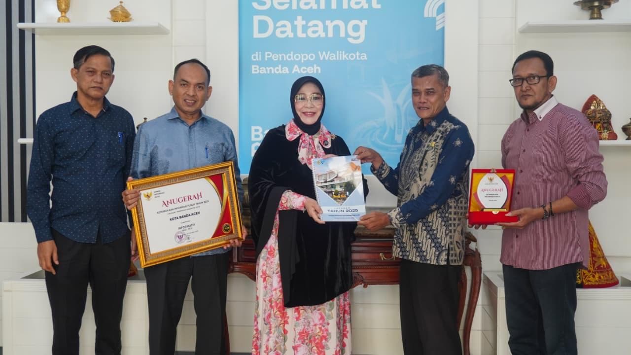Pemko Banda Aceh Raih Nilai Tertinggi Keterbukaan Informasi Publik 2025
