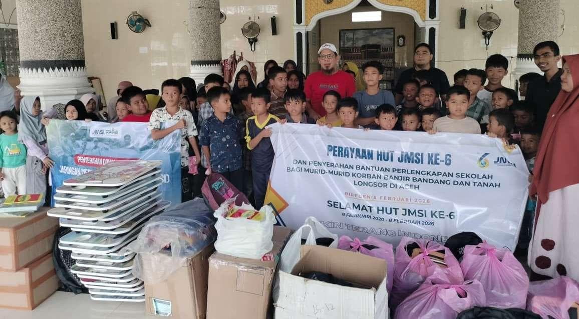 JMSI Aceh Rayakan HUT ke-6 dengan Anak Penyintas Banjir di Bireuen
