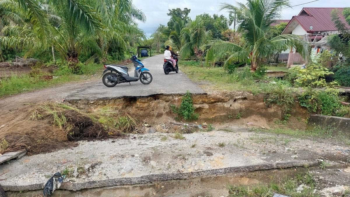 Jembatan Ambruk di Singkil Utara, Warga Aceh Terpaksa Buat Jalan Darurat