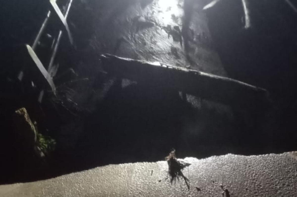 Satu Jembatan Putus Diterjang Banjir di Desa Ladang Rimba