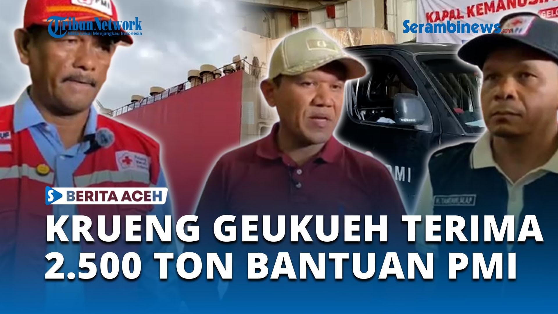 2.500 Ton Bantuan PMI Tiba di Pelabuhan Krueng Geukueh untuk Korban Bencana Aceh