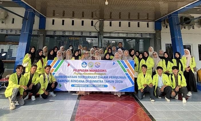 50 Mahasiswa UNBP Bantu Pemulihan Pascabencana di Aceh Utara