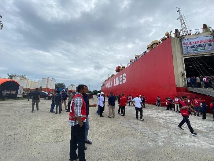 2.500 Ton Bantuan PMI Tiba di Aceh Utara untuk Korban Banjir