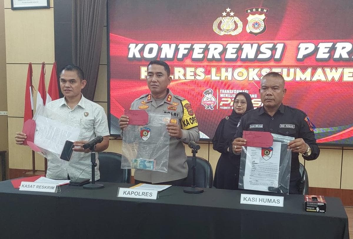 Wanita Akuntan SPPG Aceh Utara Ditahan atas Rekayasa Begal Uang Rp59,9 Juta