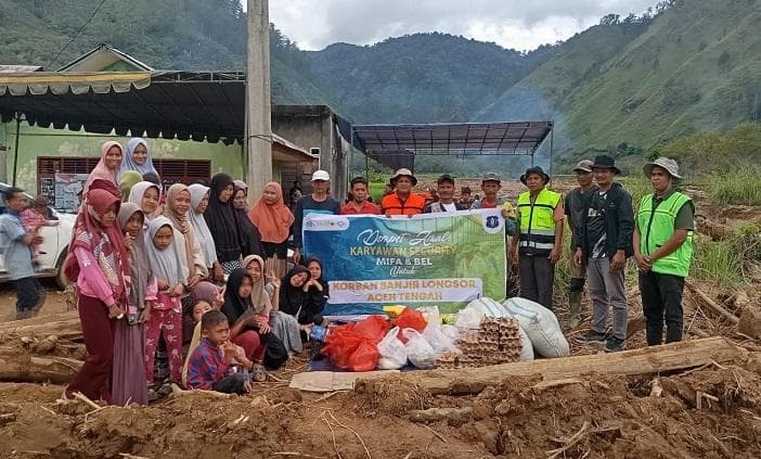 Karyawan MDB Mifa-BEL Salurkan Bantuan untuk Korban Banjir Aceh Tengah
