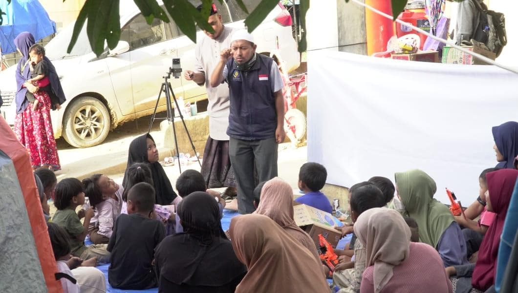 Bantu Pemulihan Mental dan Emosional, Anak Korban Banjir di Pedalaman Tamiang Diberi Trauma Healing