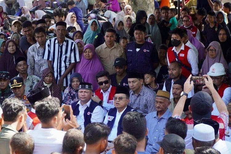 Jusuf Kalla Tinjau Banjir Aceh Utara, Sebut Dampaknya Lebih Luas dari Tsunami