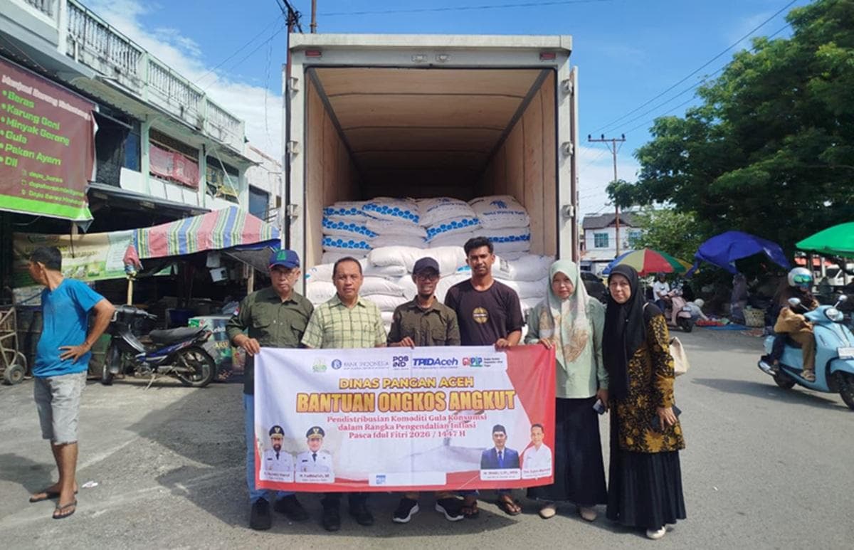 60 Ton Gula Subsidi Tiba di Aceh Barat, Harga Turun Rp2.000 per Kilogram