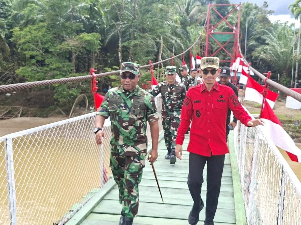 Jembatan Gantung Kajeung-Tungkop Aceh Barat Diresmikan Pasca Banjir