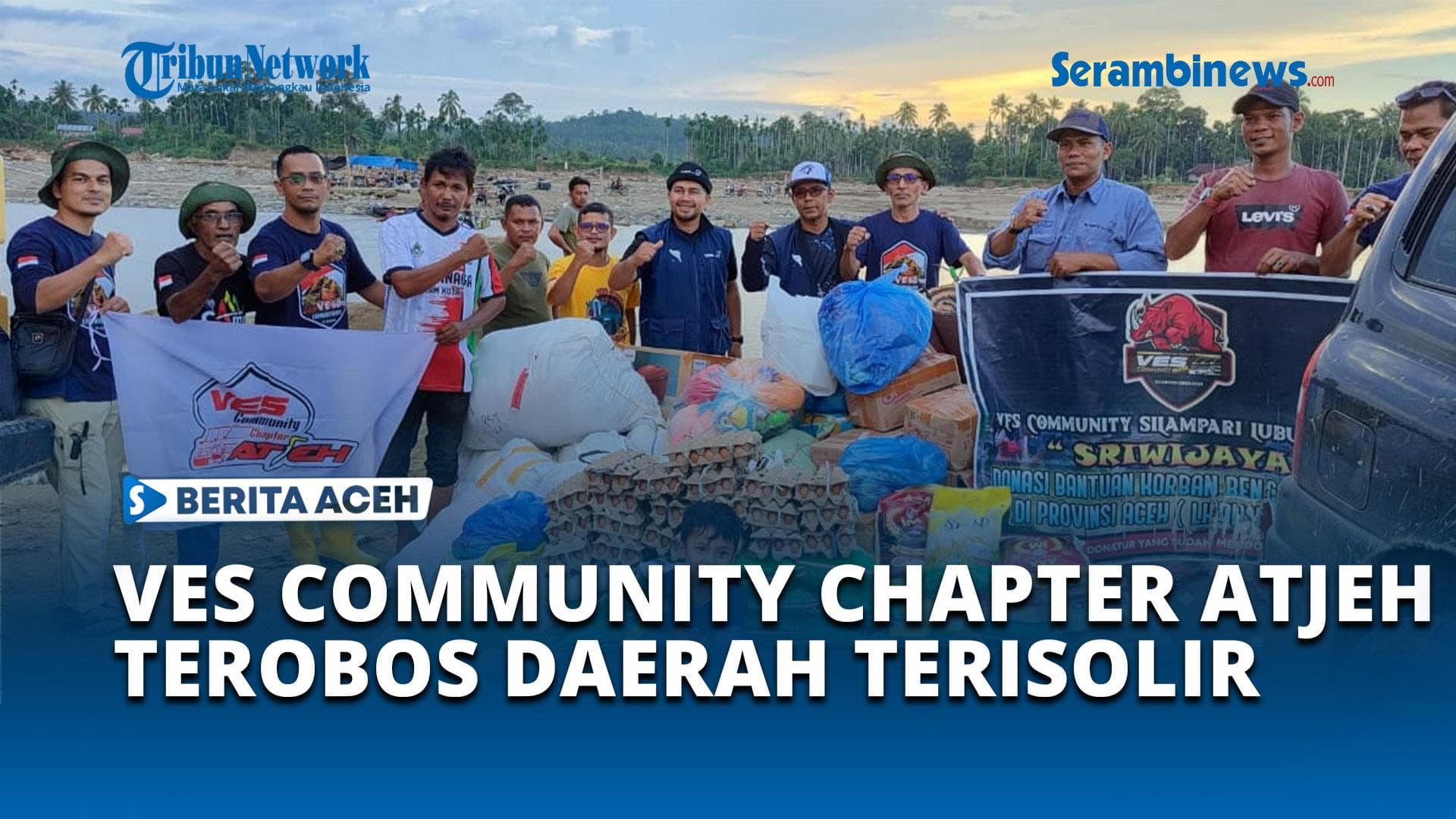 Komunitas Offroad Aceh Salurkan Bantuan ke Daerah Terisolir Banjir