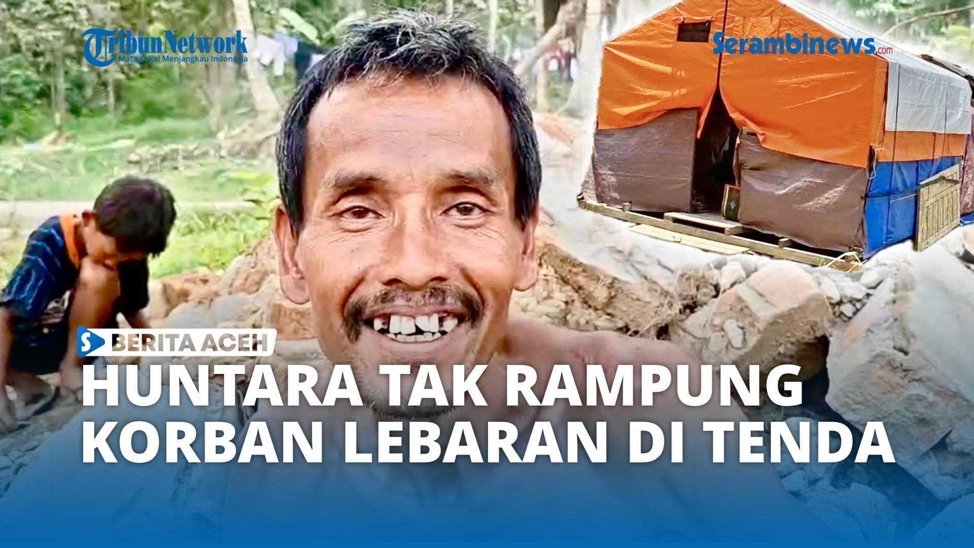 Warga Aceh Tamiang Rayakan Lebaran di Tenda Pengungsian, Huntara Belum Rampung