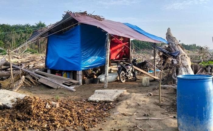 Ratusan KK di Aceh Utara Bertahan di Gubuk Terpal Pasca Banjir