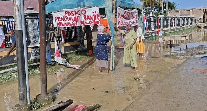 Nestapa Korban Banjir di Bireuen, Tenda Pengungsian Kembali Dihantam Banjir Susulan