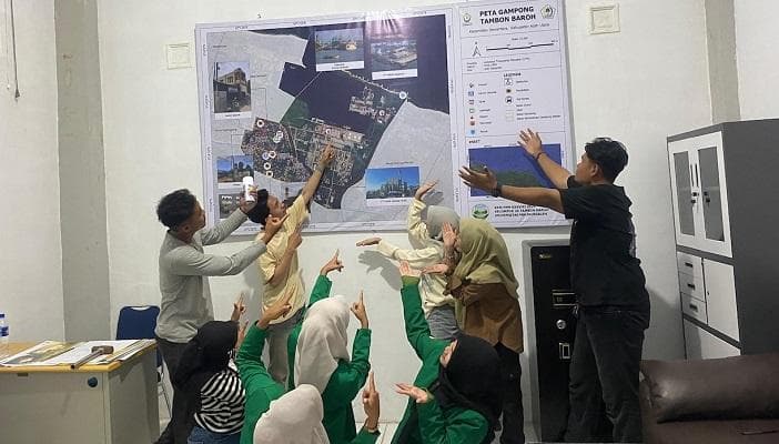 Mahasiswa Unimal Susun Peta Gampong Tambon Baroh untuk Pembangunan Aceh Utara