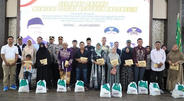 Mensos Janji Dampingi Korban Banjir Aceh Utara Hingga Mandiri