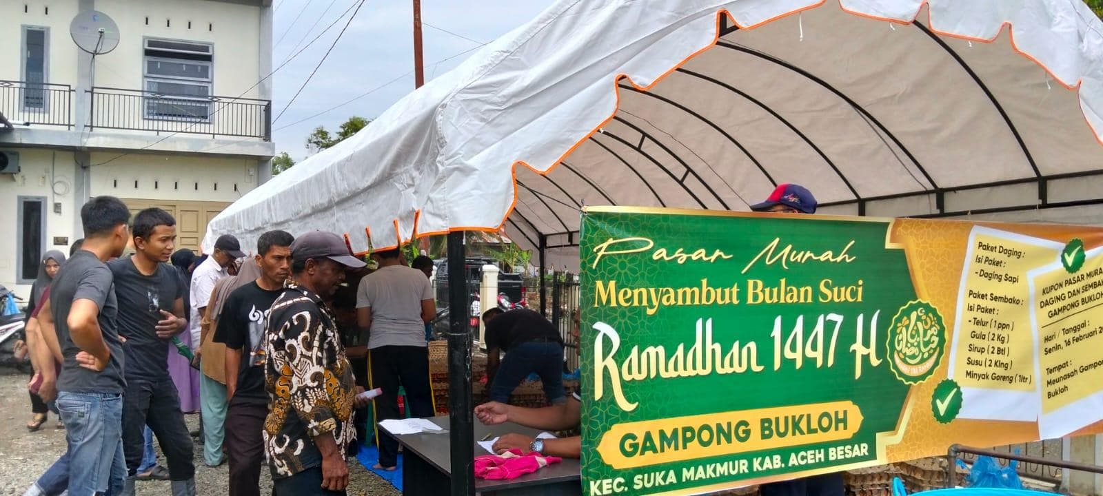 Pasar Murah Gampong Bukloh Ringankan Beban Warga Jelang Ramadhan