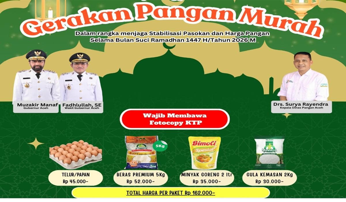Pemerintah Aceh Gelar Pangan Murah di Lima Daerah Selama Ramadhan