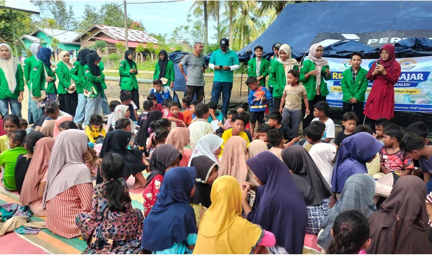 FKIP Unimal Gelar Program Relawan Mengajar untuk Anak Terdampak Bencana di Aceh Utara