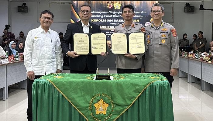 Polda Aceh dan USK Luncurkan Pusat Riset Ilmu Kepolisian untuk Tingkatkan Pelayanan
