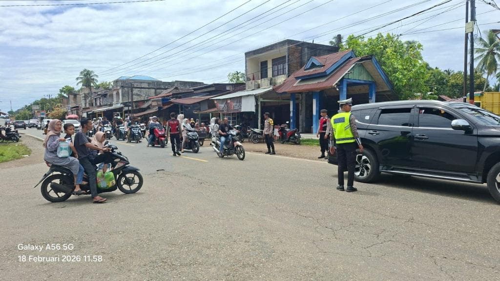 Polisi Amankan Arus Lalu Lintas di Wisata Aceh Selatan Jelang Ramadhan