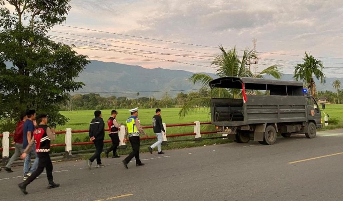 Polres Aceh Besar Patroli Sahur Cegah Balap Liar di Ramadhan