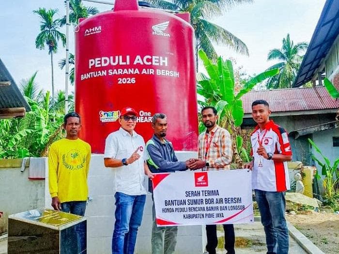 Masjid Al-Munawarah Pidie Jaya Dapat Sarana Air Bersih Pasca Banjir