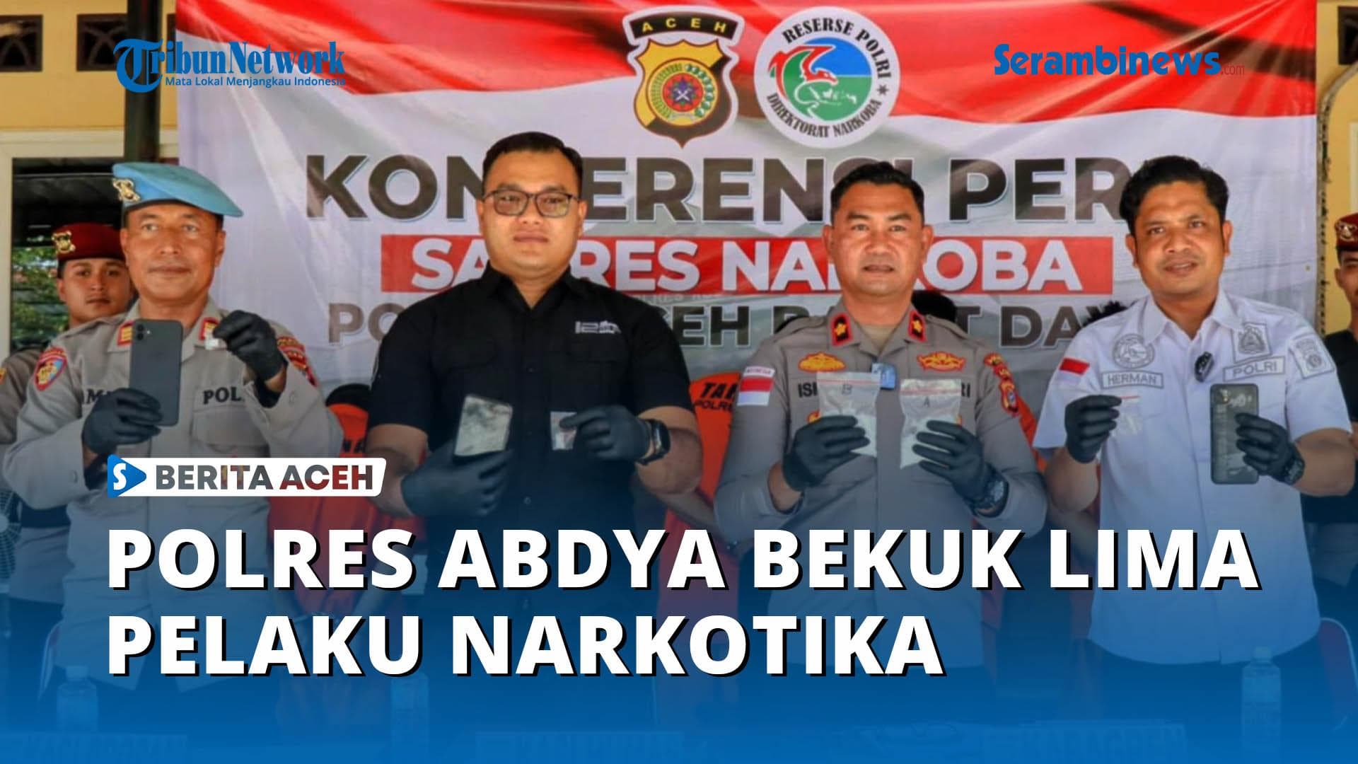 Polisi Aceh Barat Daya Tangkap Lima Pelaku Narkoba, Amankan Sabu 203 Gram