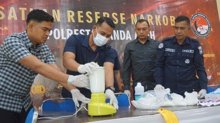 Polresta Banda Aceh Musnahkan 2 Kg Sabu, Imbau Warga Laporkan Peredaran Narkoba