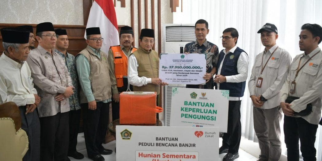 Kemenag RI Serahkan Rp 37 Miliar ke Aceh, Bantu Penanganan Dampak Bencana