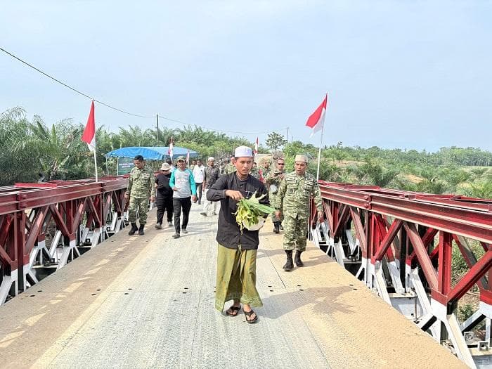 Jembatan Bailey Blang Reubek Rampung, Akses 15 Desa Aceh Utara Terbuka