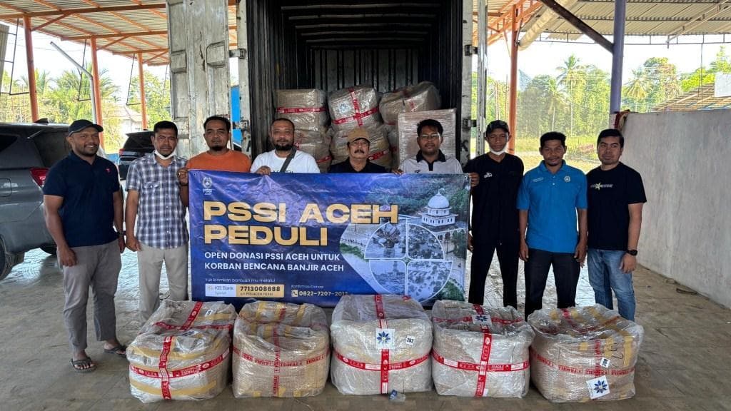 PSSI Aceh Salurkan 2.000 Paket Sembako untuk Insan Sepak Bola Terdampak Bencana