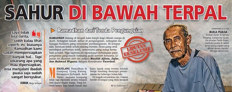 2.326 Warga Aceh Timur Rayakan Lebaran di Tenda Pengungsian, Huntara Belum Siap