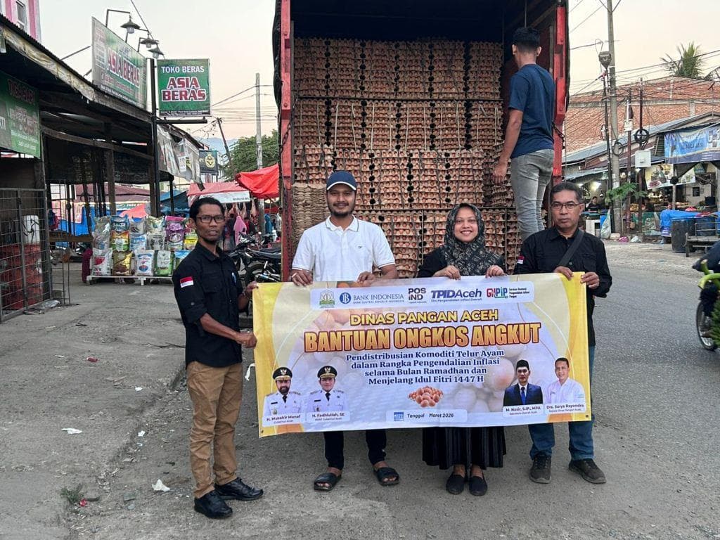 Polda Aceh Pantau Distribusi Telur Jelang Lebaran di Pasar Lambaro