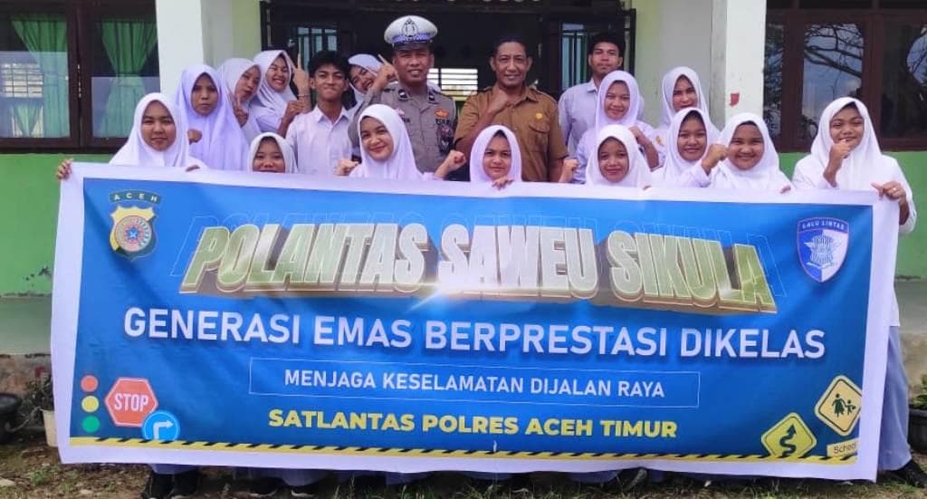 Pelajar dan Pengendara Aceh Timur Didik Keselamatan Lalu Lintas