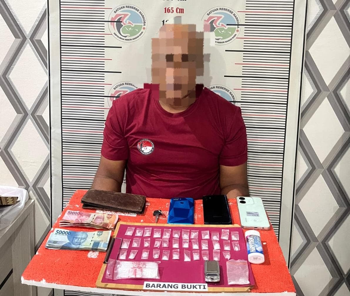 Satres Narkoba Nagan Raya Tangkap Pengedar Sabu, Sita 36 Paket