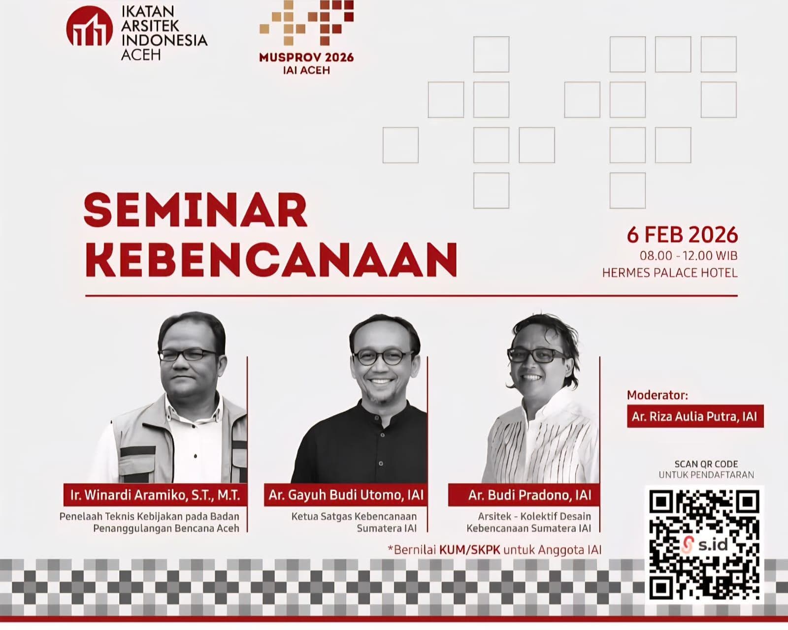 IAI Aceh Gelar Seminar dan Pameran Arsitektur Kebencanaan, Hadirkan Arsitek Nasional