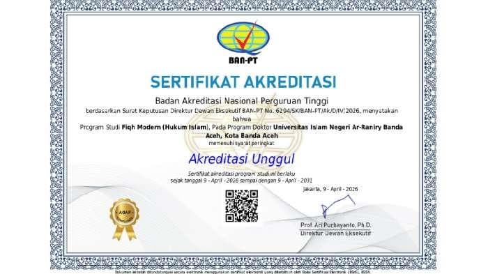 S3 Fiqh Modern UIN Ar-Raniry Raih Akreditasi Unggul, Perkuat Kajian Fiqh Kontemporer Aceh