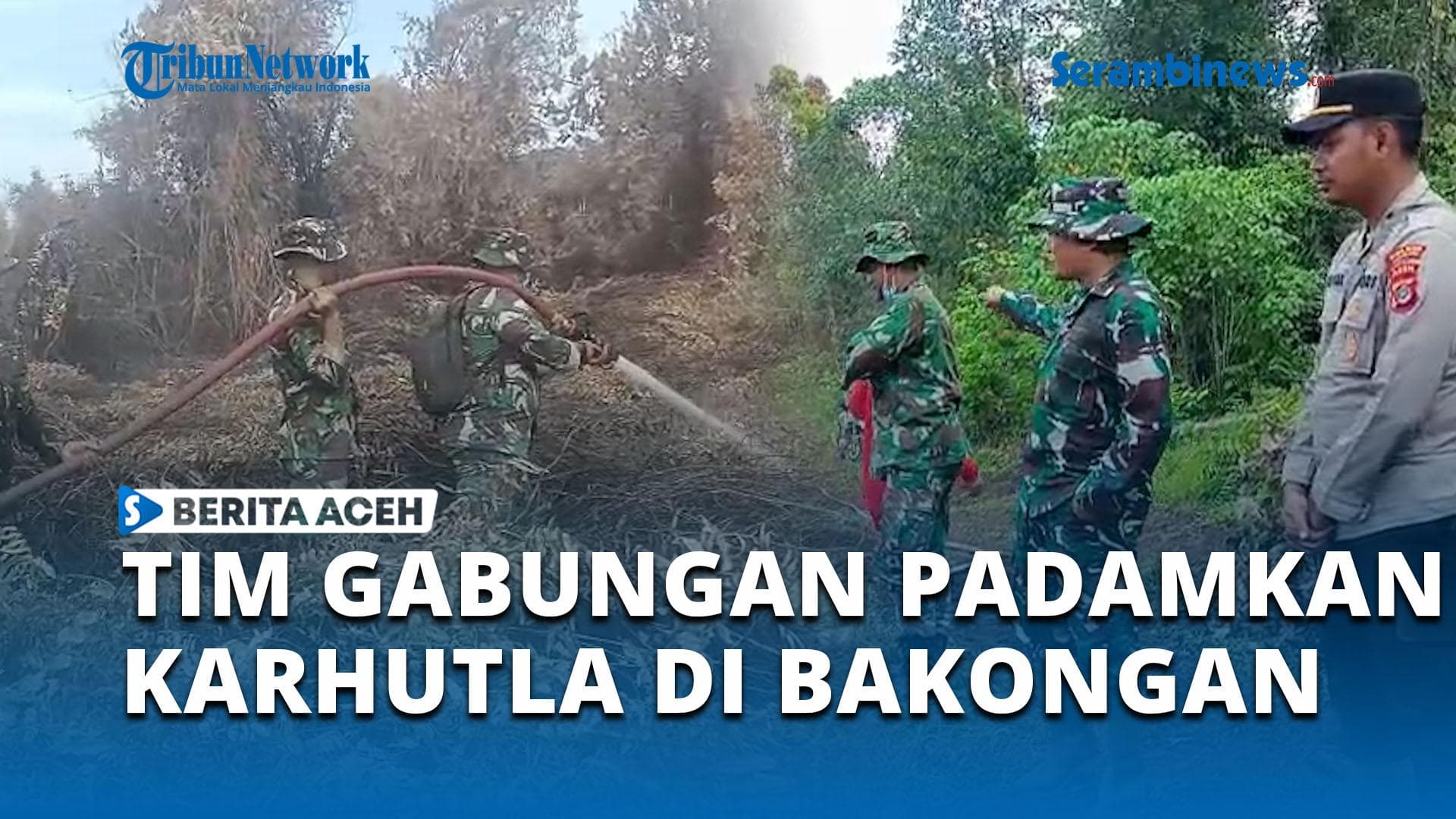 Tim Gabungan Aceh Selatan Berjuang Memadamkan Karhutla di Bakongan