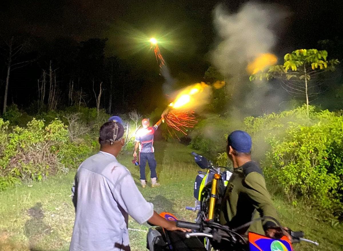 Dentuman Mercon Usir Gajah Liar di Lango Aceh Barat, Warga Diminta Waspada