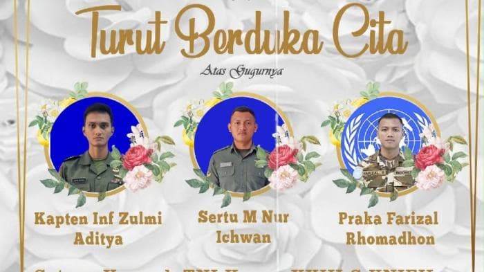 Tiga Prajurit TNI Aceh Gugur dalam Misi Perdamaian UNIFIL di Lebanon