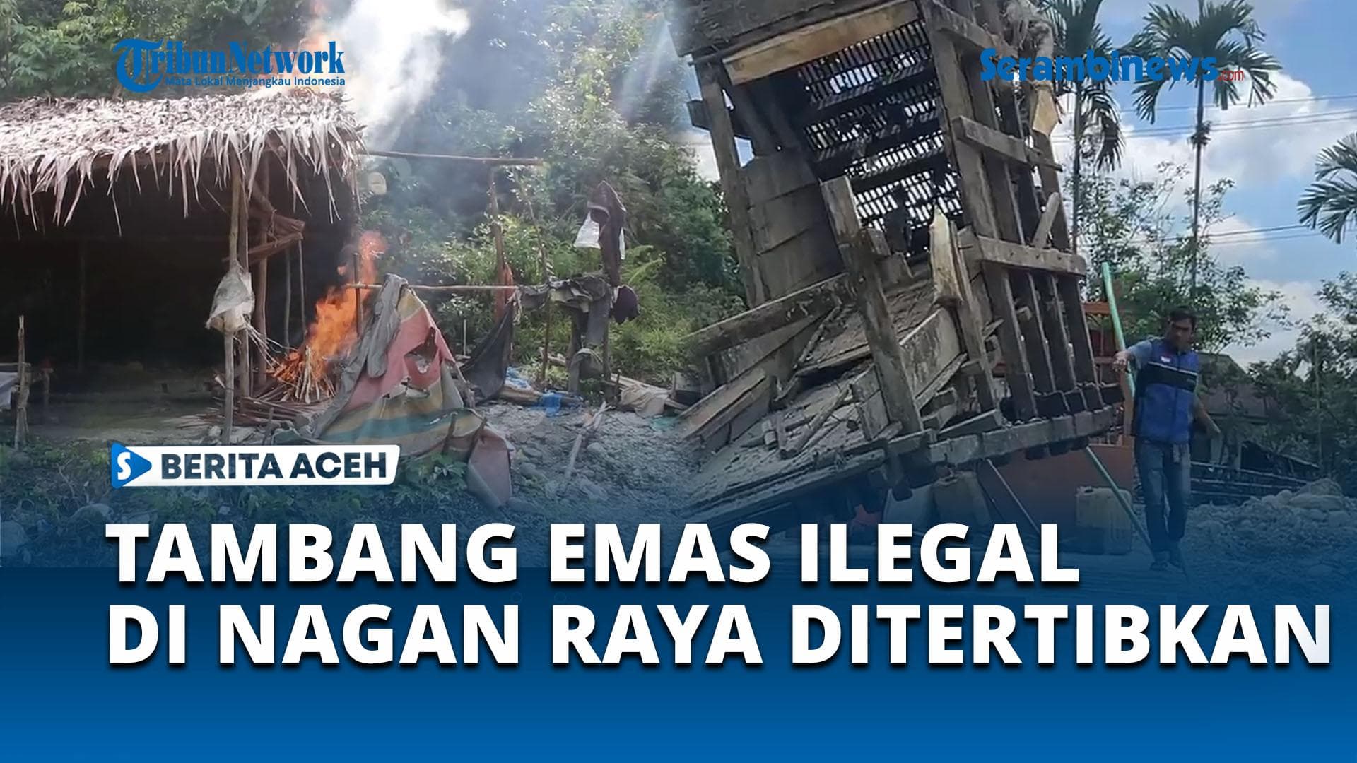Tim Gabungan Tertibkan Tambang Emas Ilegal di Nagan Raya, Aceh