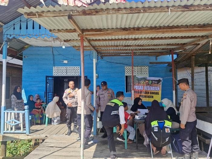 Posko Kesehatan Gratis Polres Aceh Singkil Bantu Warga Pascabanjir