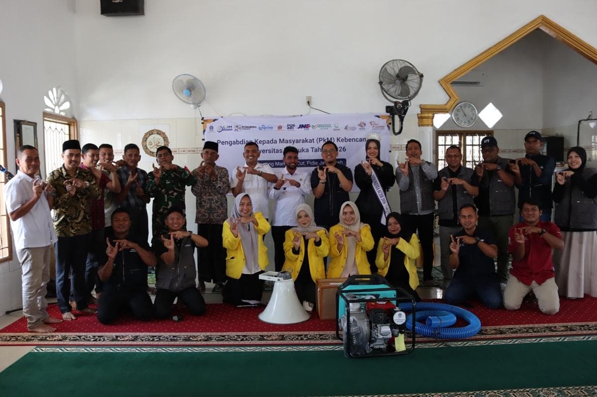 UT Aceh dan Putri Indonesia Aceh 2026 Bantu Pemulihan Bencana di Pidie Jaya