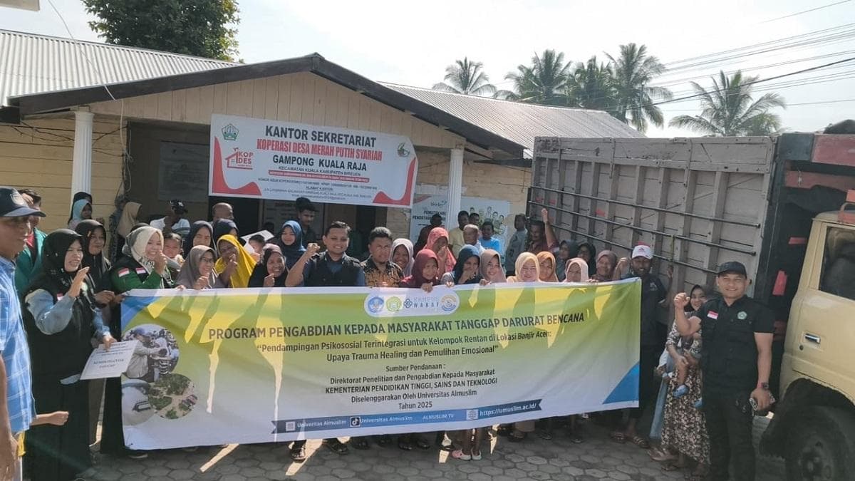 Umuslim Laksanakan Pendampingan Psikososial Trauma Healing bagi Anak Korban Banjir di Bireuen