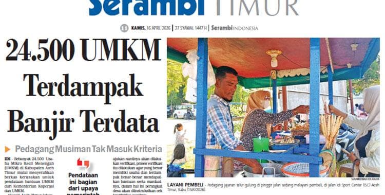 24.500 UMKM Aceh Timur Terima Bantuan Pasca Banjir, Pedagang Musiman Tak Masuk Kriteria