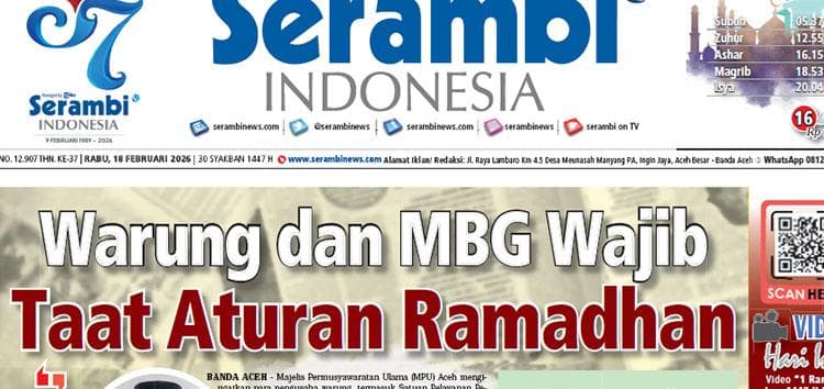 MPU Aceh Ingatkan Warung dan MBG Patuhi Aturan Ramadhan untuk Kekhusyukan Ibadah