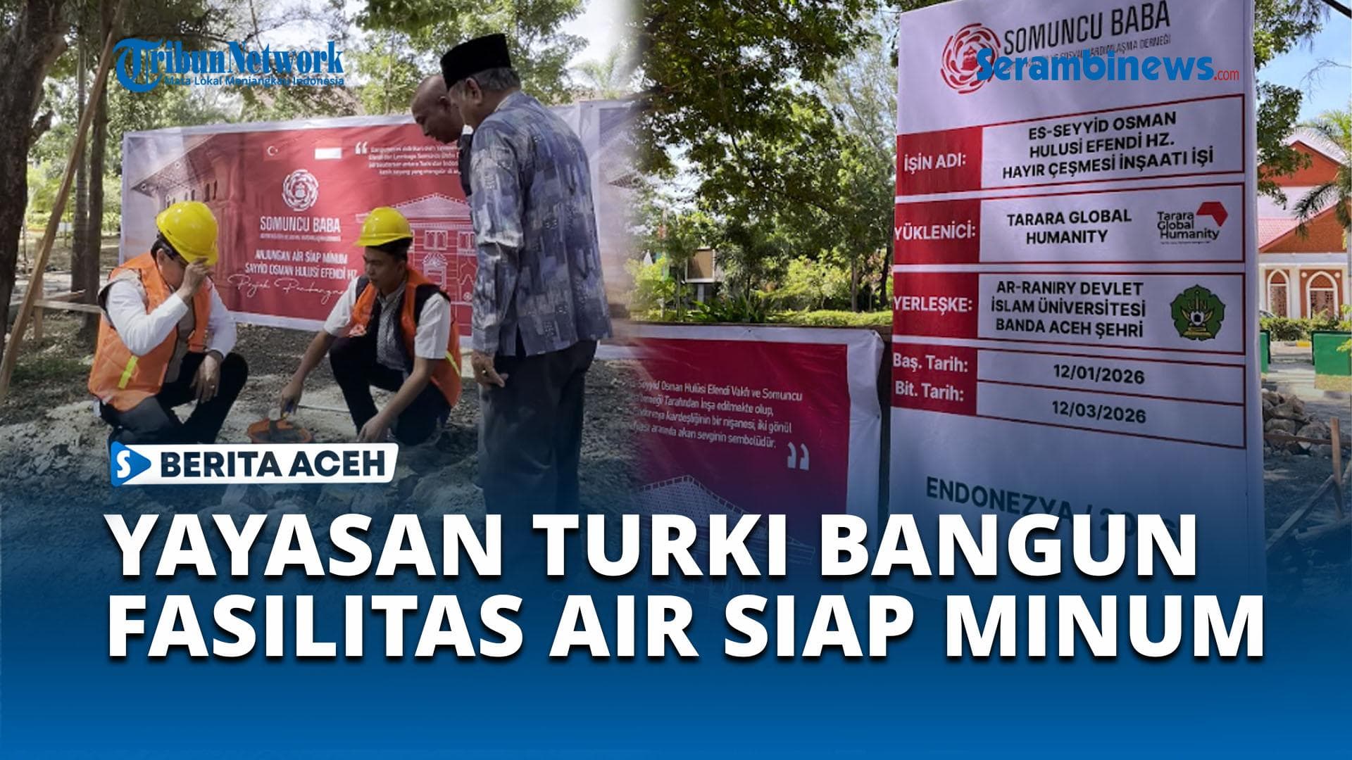 Anjungan Air Siap Minum Wakaf Turki Dibangun di UIN Ar-Raniry Banda Aceh